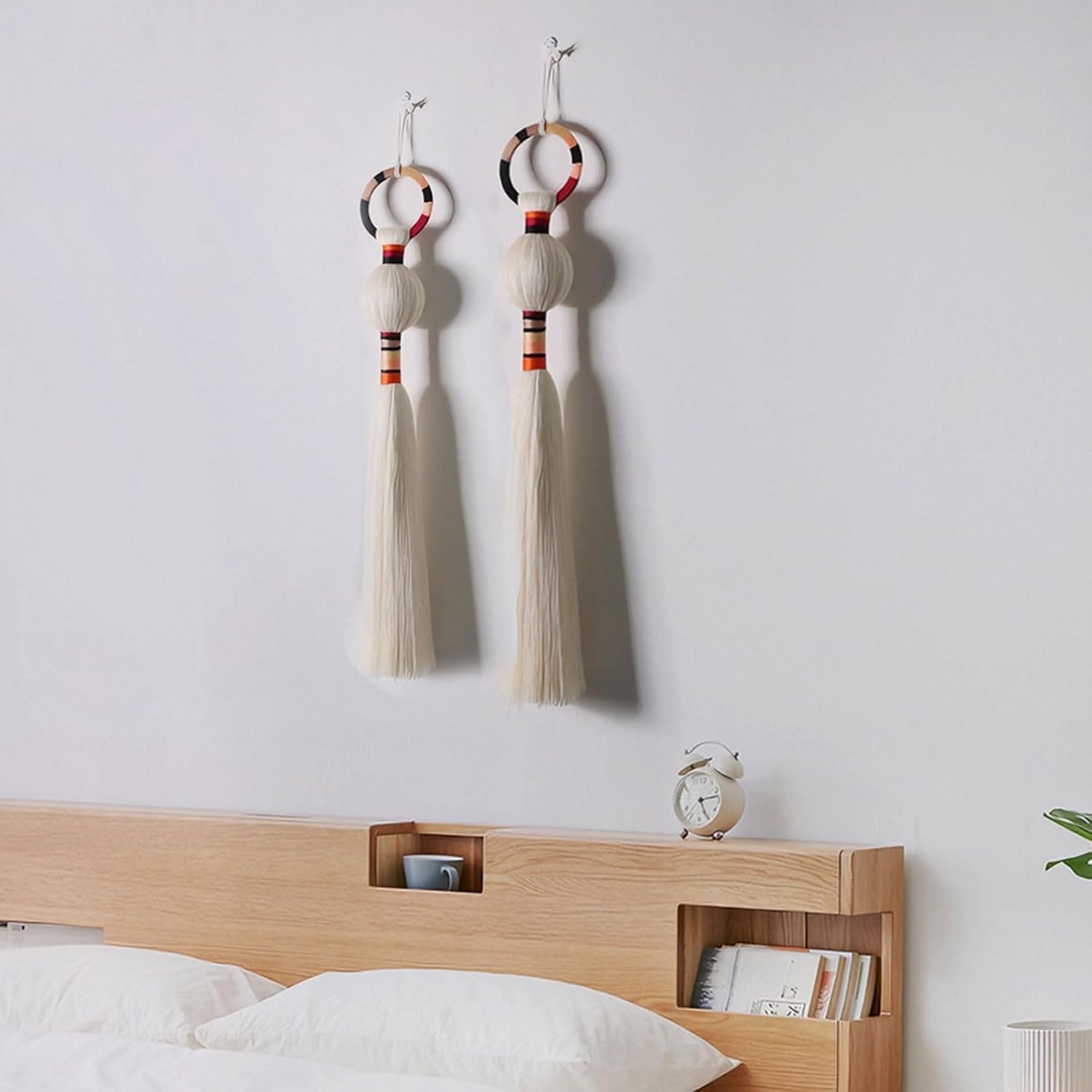 Mixed Color Boho Macrame Wall Hanging 12.5x82cm Cotton Tapestry
