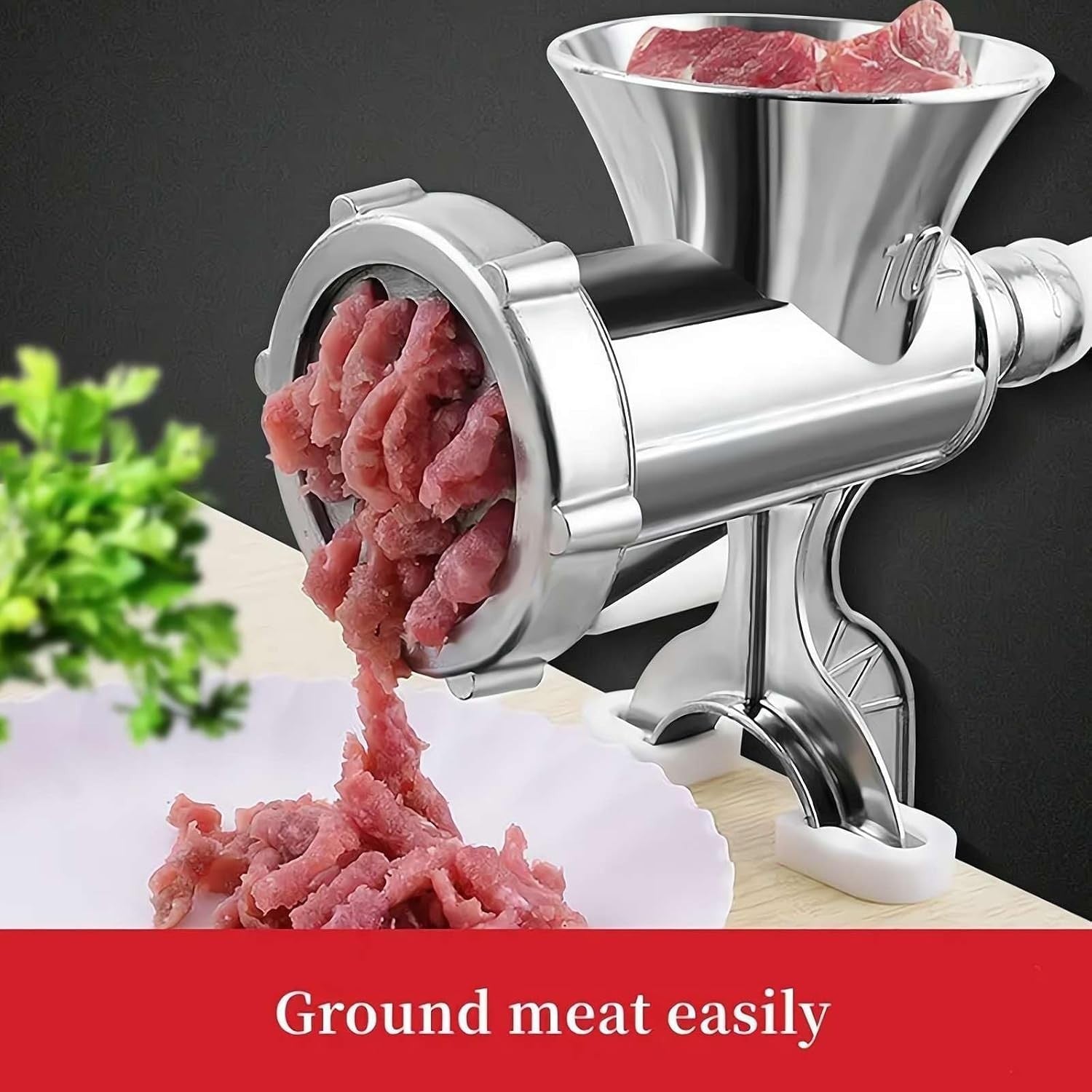 Manual Meat Grinder Sausage Maker Aluminium Mincer Dual Fix Clamp