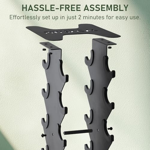 Mini 5-Tier Dumbbell Rack Steel Stand, 0.5–7kg Neoprene Home Gym