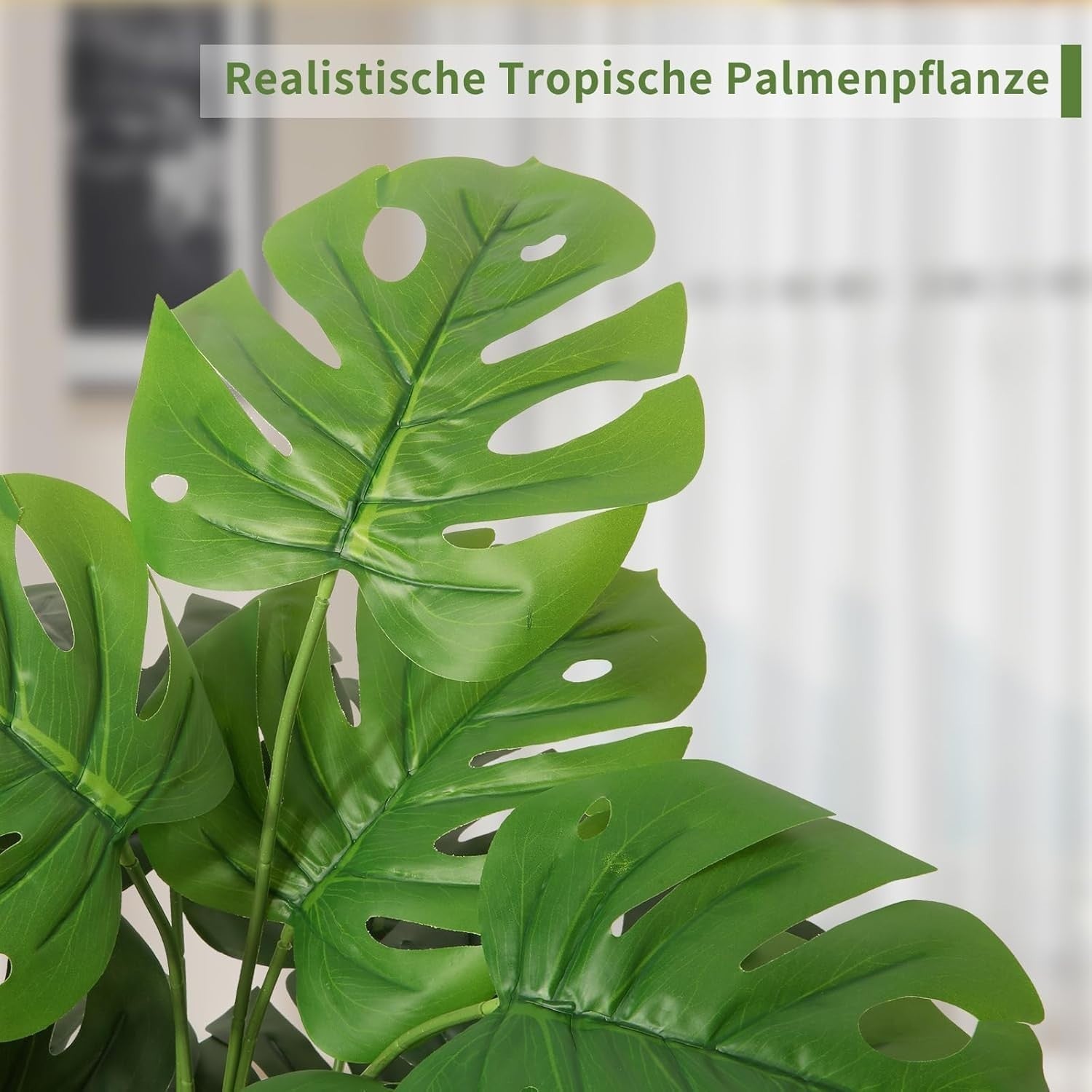 71cm Artificial Monstera Plant Fake Tropical Tree Indoor Outdoor Home Decor