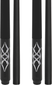 58in Fiberglass Pool Cue 13mm Tip Low Deflection Matte Grip 19–20oz