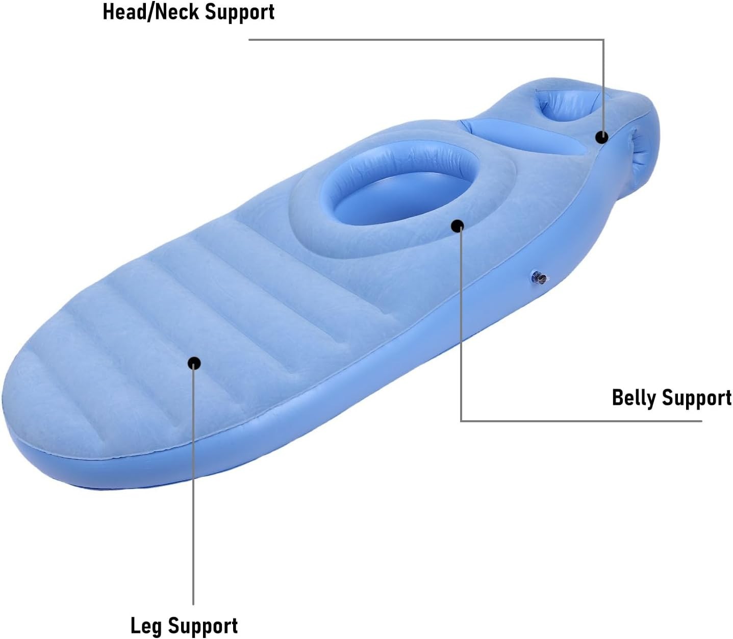 Inflatable Pregnancy Pillow Full Body Maternity Air Bed Belly Hole PVC