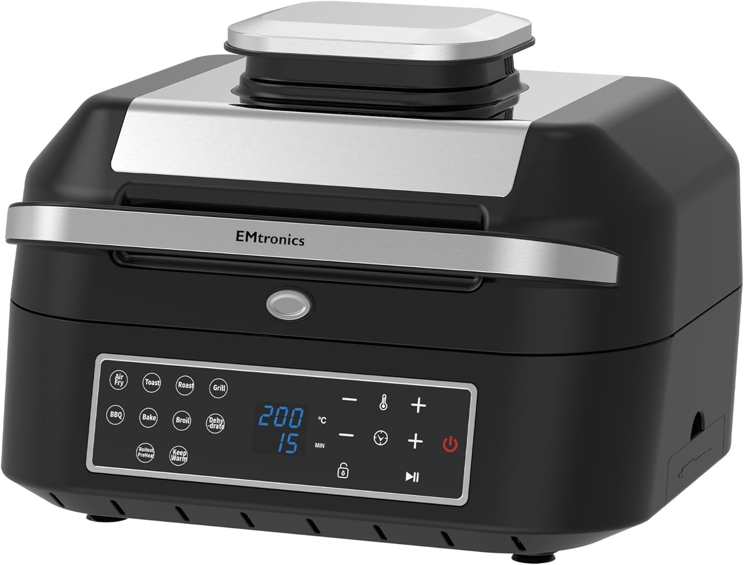 Cream Air Fryer Set Dual Drawer 9L + 6.3L Grill Temp Probe 60min