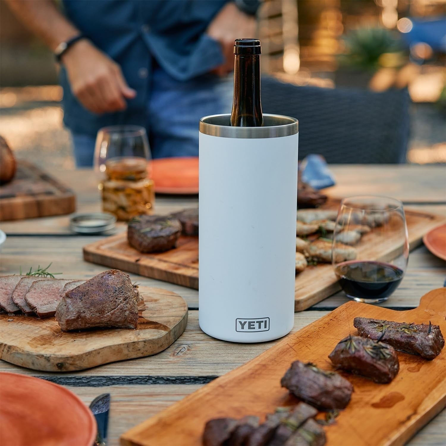 Stainless Steel Wine & Champagne Bottle Chiller Insulated Ice Cooler