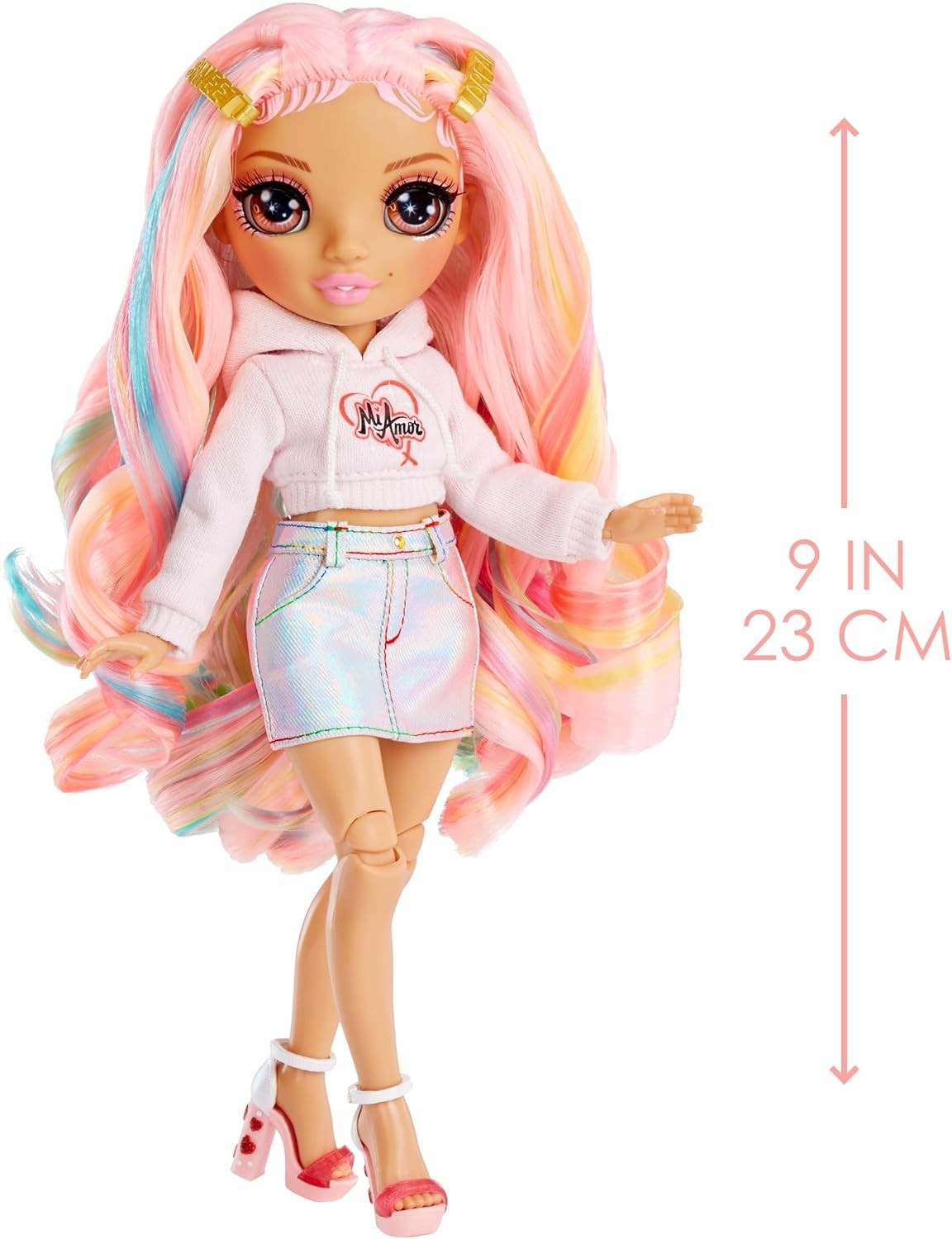 Fashion Studio Playset 9in Posable Doll Sparkly Wigs 300 Looks