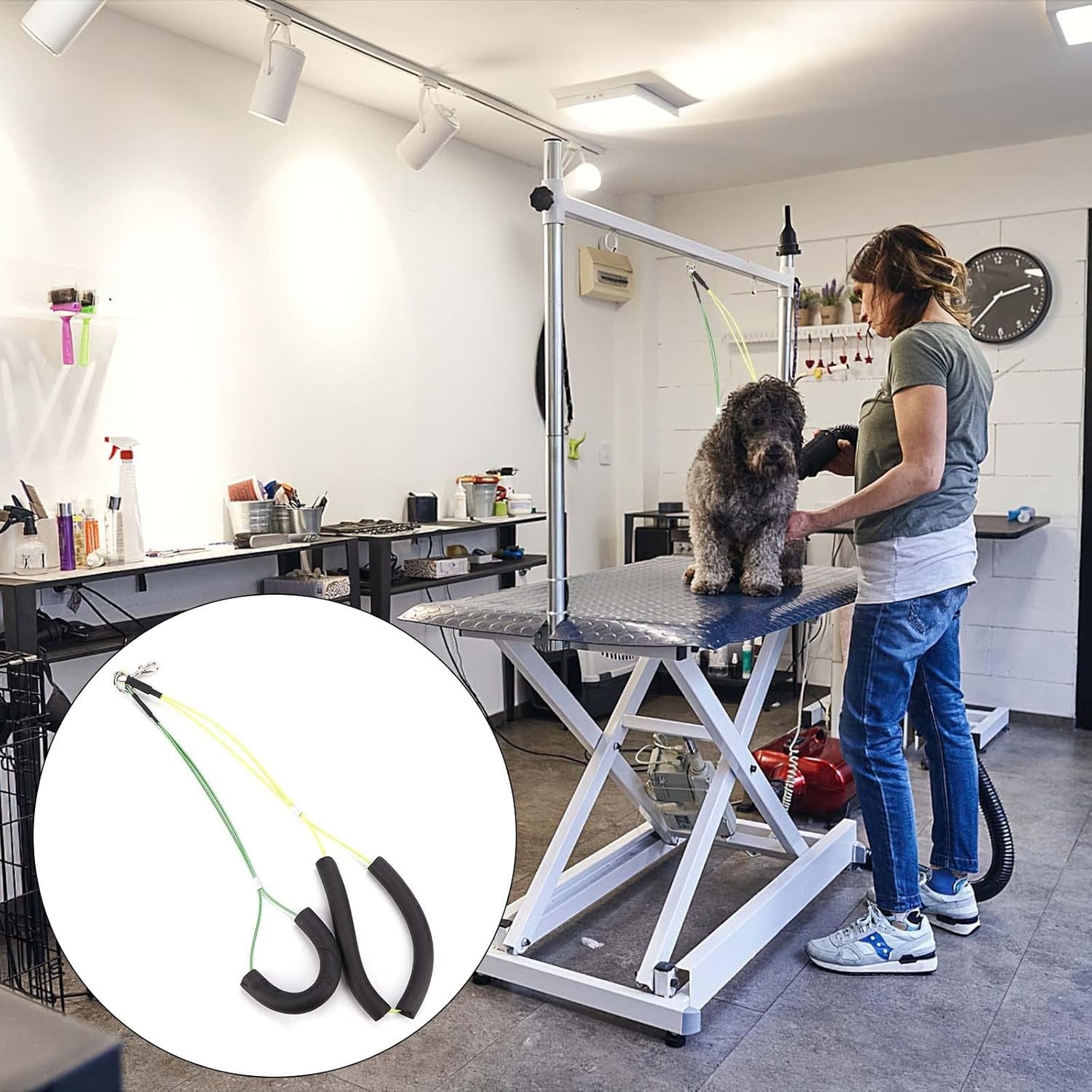 Dog Grooming Table Noose Adjustable Safety Loop Leash for Small Medium Dogs
