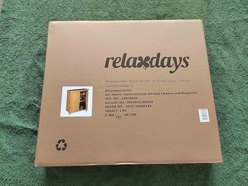 Wooden Outdoor Storage Cabinet with Shelves & Slanted Roof Garden Tool Shed 97cm