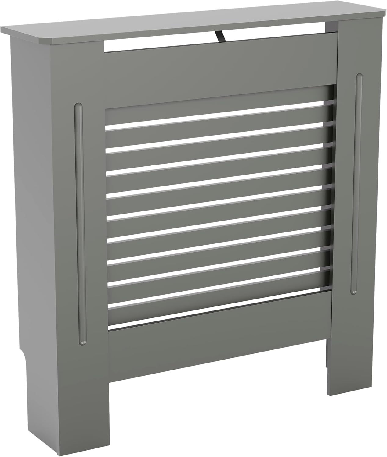 Small Olive Grey Radiator Cover MDF Cabinet Modern Design 82x78x19cm