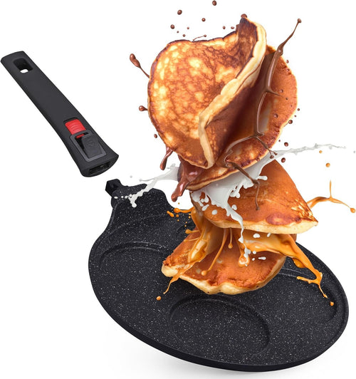 Non-Stick Mini Pancake Pan 26cm 4 & 7 Moulds | Uthappam | Crepe | Induction