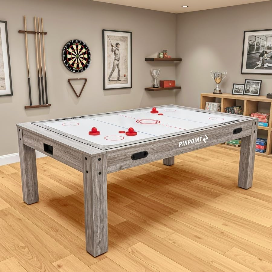 7ft 4-in-1 Games Table Pool Air Hockey Table Tennis Indoor