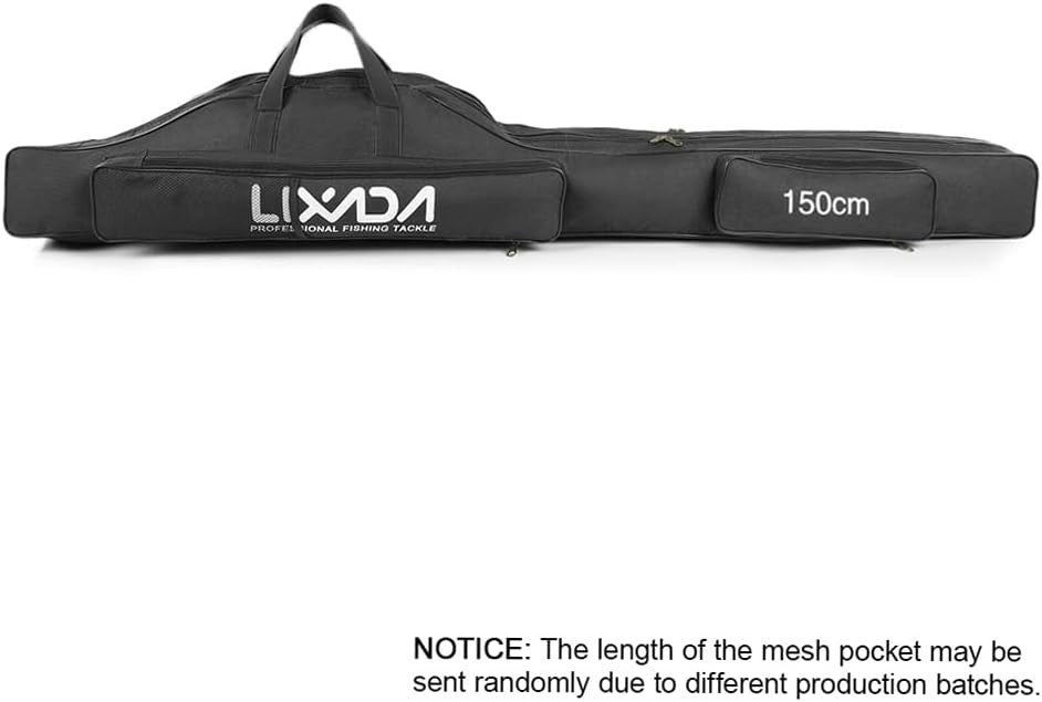 130cm Fishing Rod Reel Carry Bag 420D Waterproof Foldable