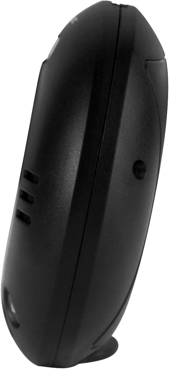 Black Vibrating Travel Alarm Clock Loud 75dB Flashing Light Snooze