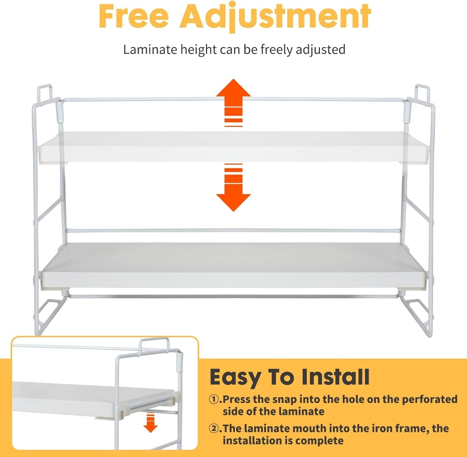 3-Tier Adjustable Desk Shelf Organiser – Desktop Storage Rack