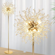 Elegant Crystal Fireworks Floor Lamp, 8-Light with Foot Switch, 175cm