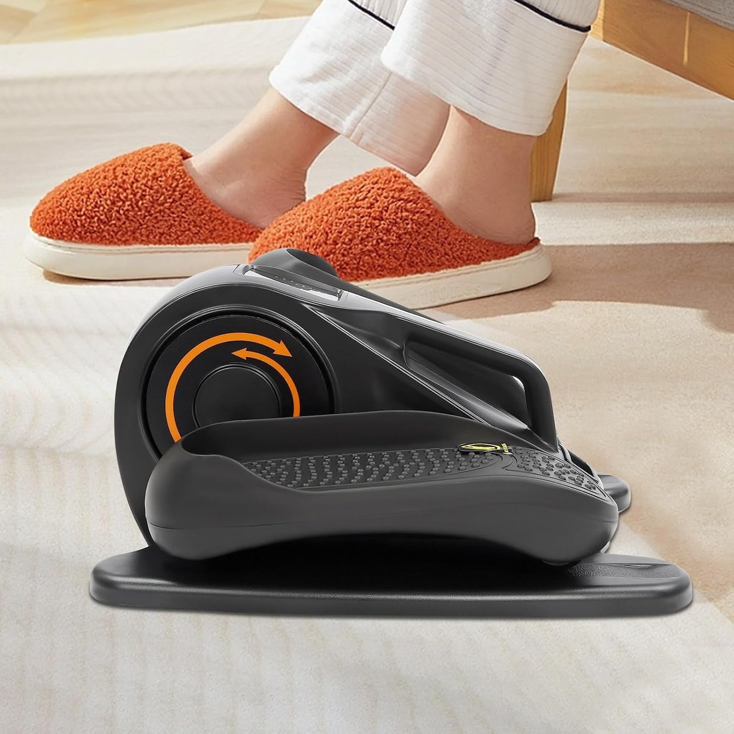 Under Desk Elliptical Trainer Quiet Electric Pedal Exerciser Remote LCD