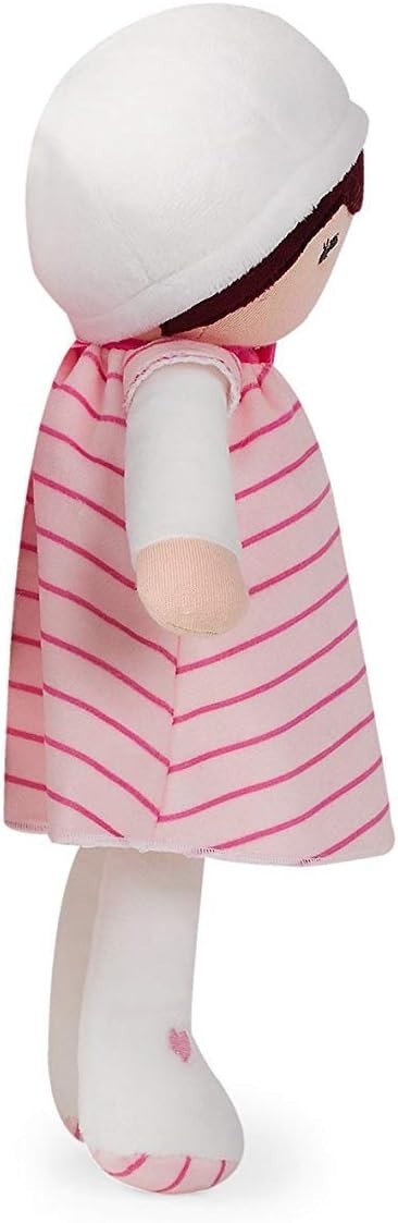 32cm Soft Plush Baby Doll Pink Striped Outfit Cuddly First Doll Gift Box