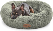 85cm Calming Donut Dog Bed Plush Washable Anti Anxiety Pet