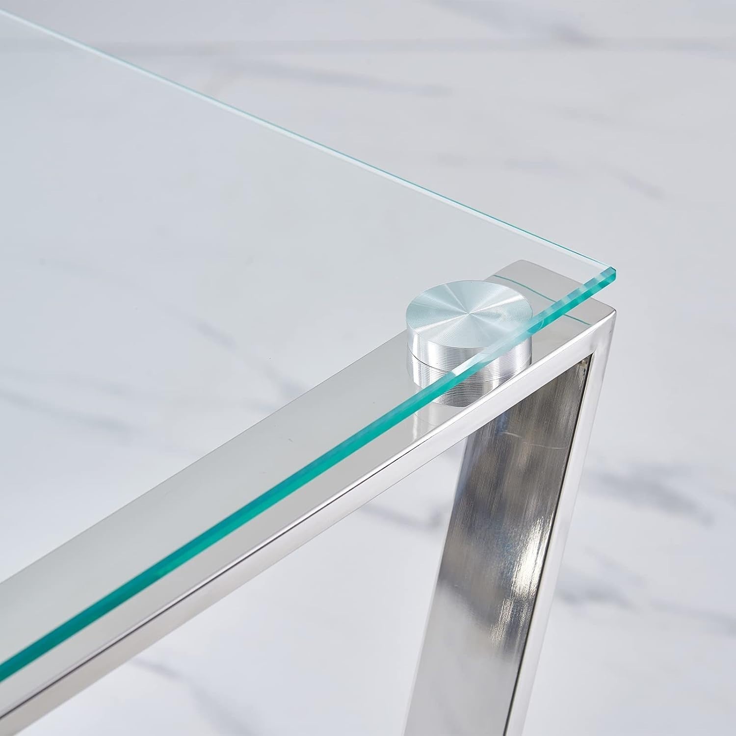 Space Saving Glass Nesting Coffee Table Set End Side Living Room Metal Frame