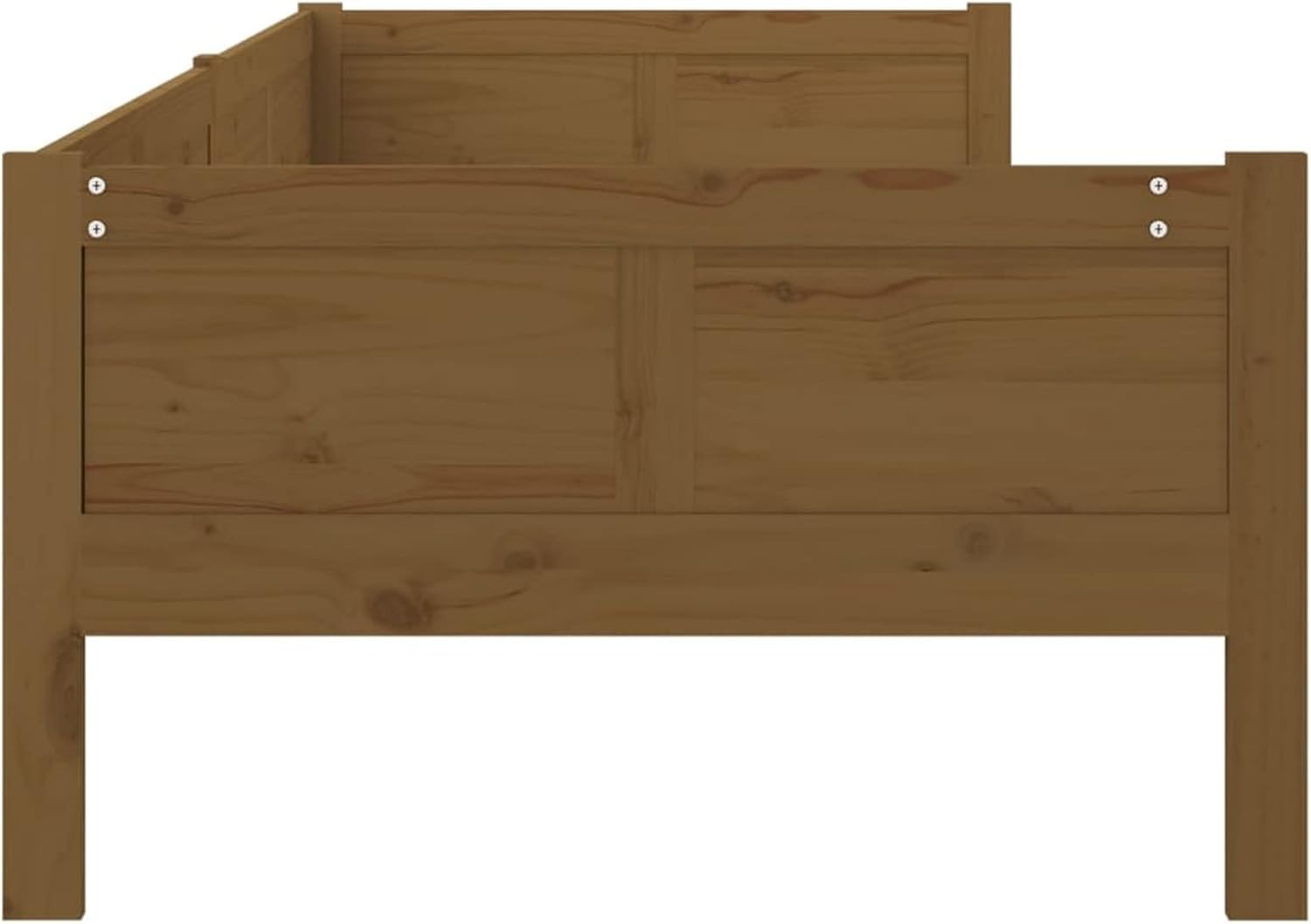 Rustic Pine Wood Sofa Bed 90x190cm | Daybed for Guest Room or Garden Use