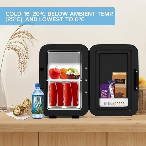 Luxury Skincare Mini Fridge 6L Portable Beauty Cooler Warmer Glass Door