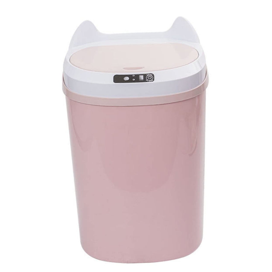 Touchless Sensor Bin 10L Automatic Trash Can Pink Quiet Rechargeable