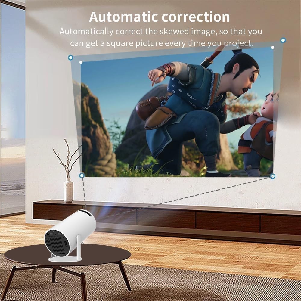 Android 11 Mini Projector WiFi Bluetooth 1080P 4K Support Portable