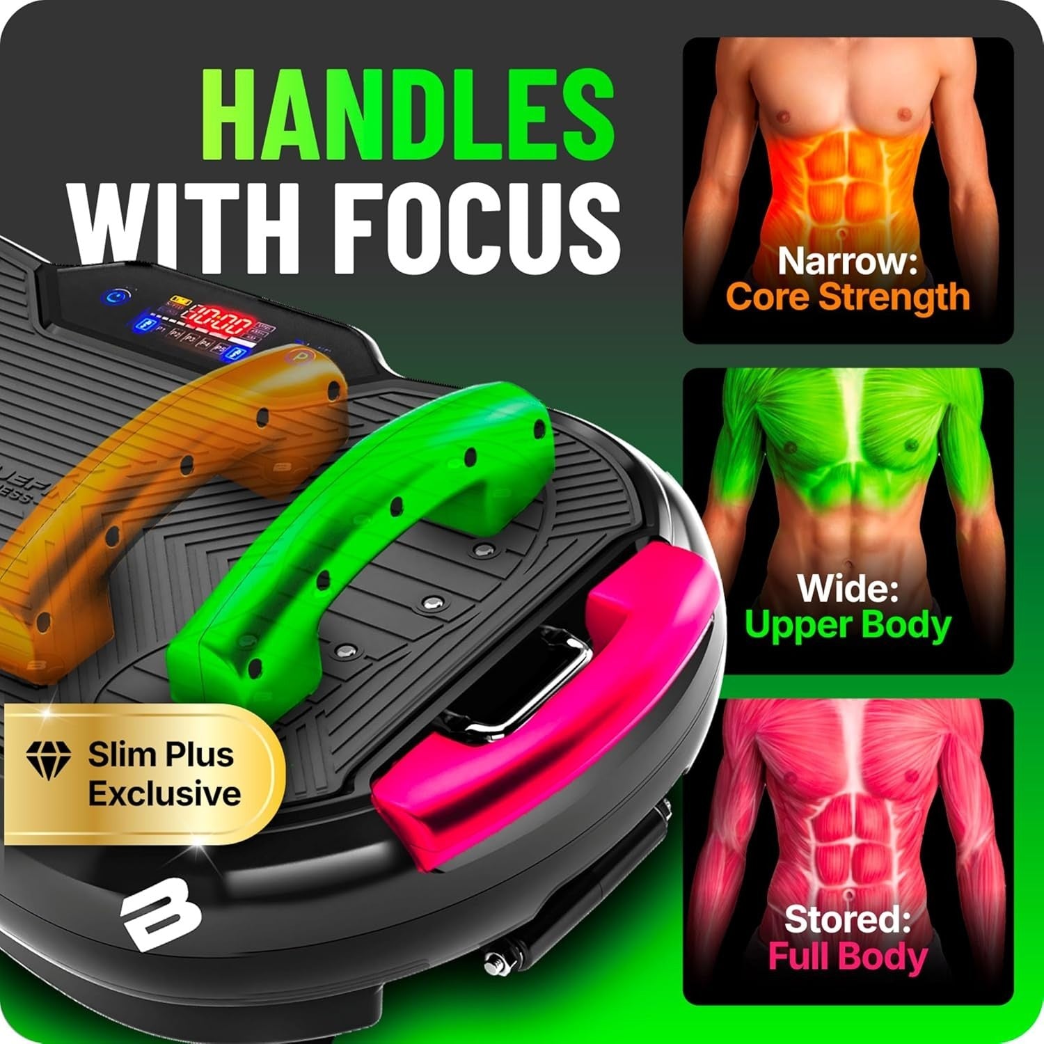 Ultra Slim Vibration Plate Exercise Machine 180 Levels 5 Programs 150KG