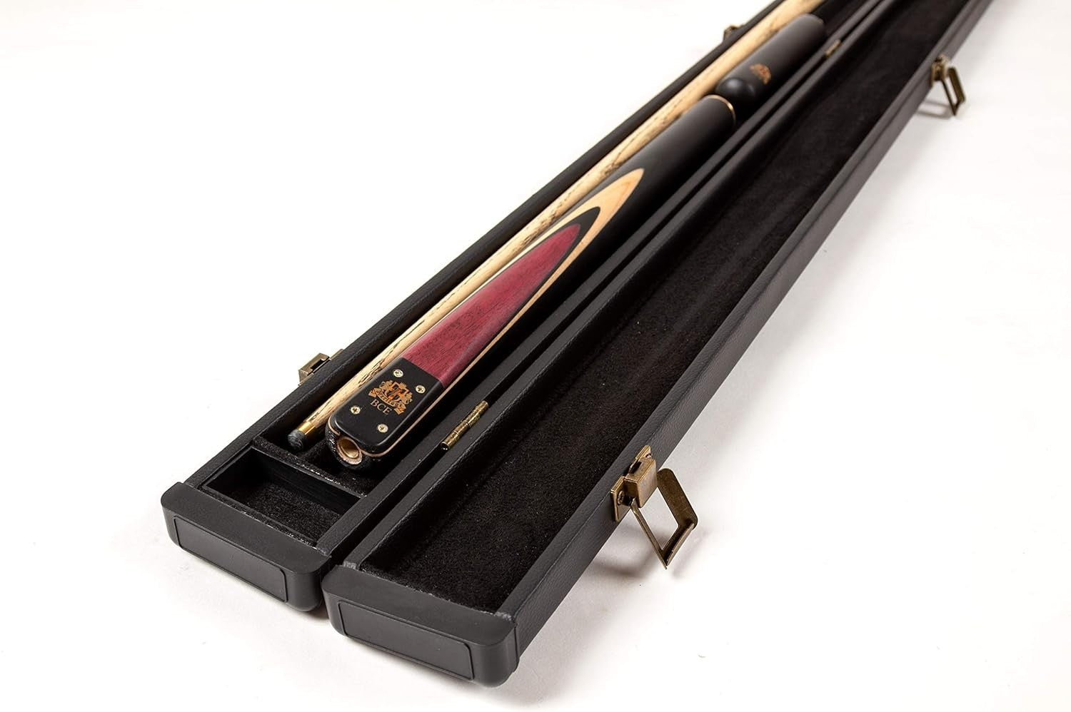 57" 3/4 Joint Ash Snooker Cue 9.5mm Tip Mahogany Butt Case Set