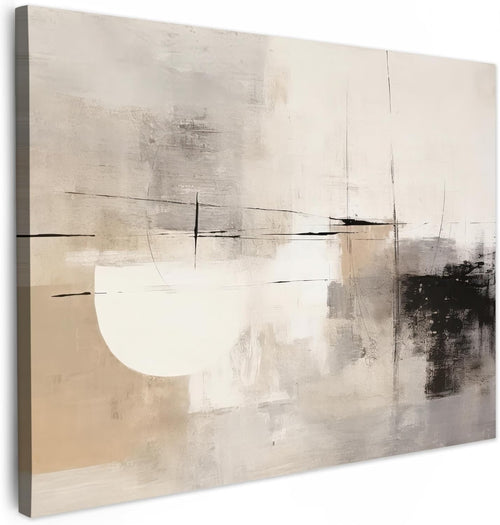 Grey Abstract Canvas Wall Art 40x30cm Framed Modern Print