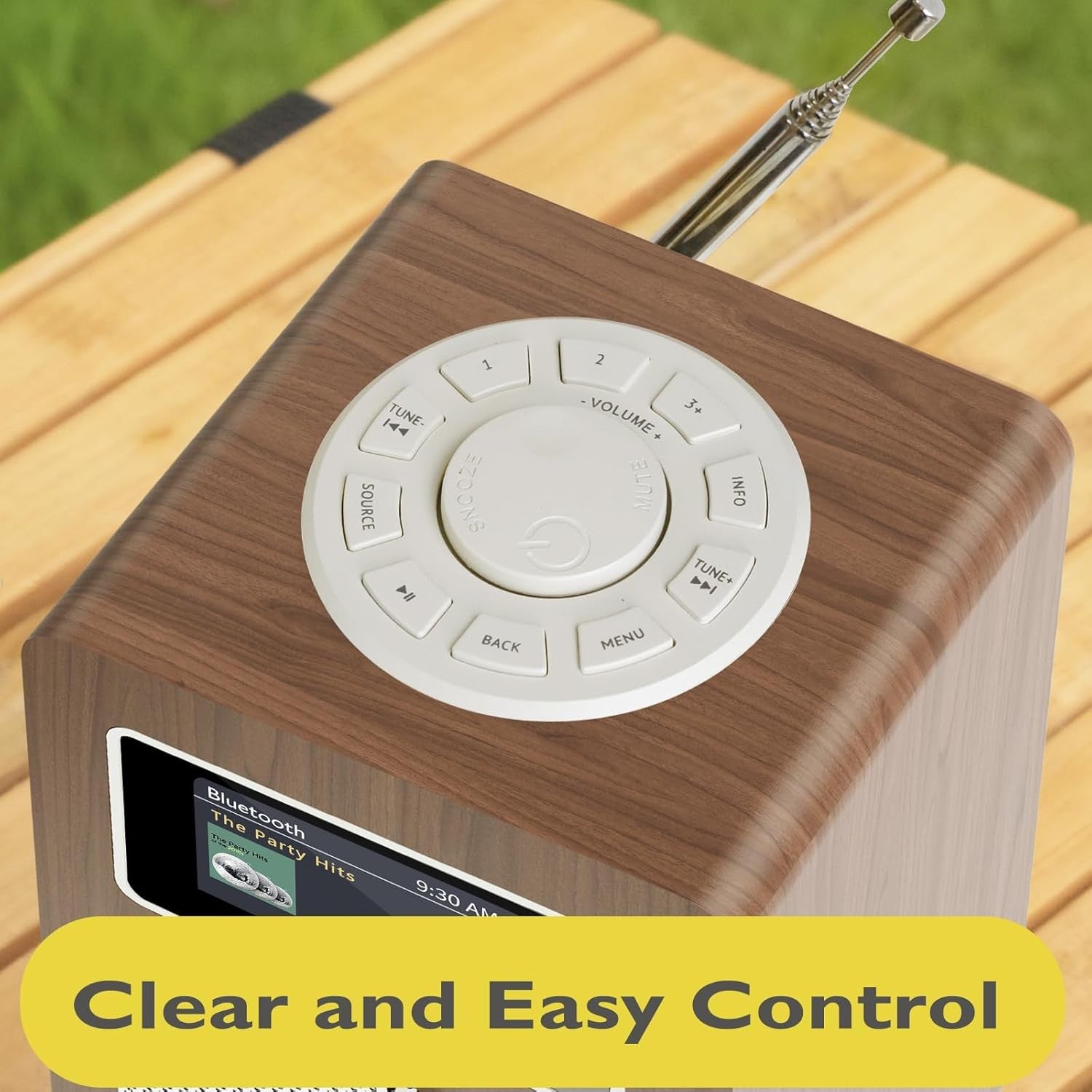 DAB+ Digital Radio Alarm Clock Bluetooth FM Dual Alarm Colour Display