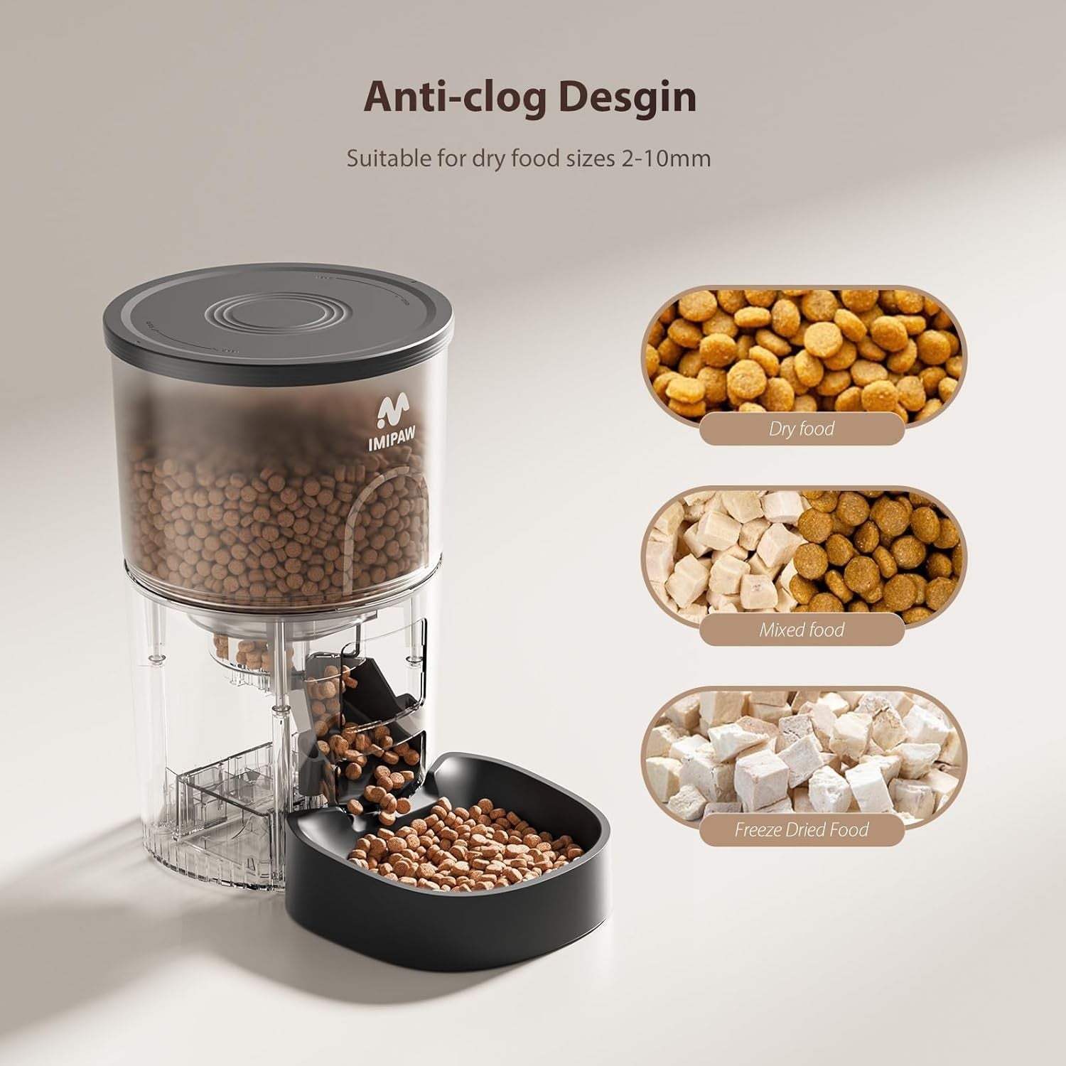 Automatic Cat Feeder & Water Fountain 3L Timer Food Dispenser Black