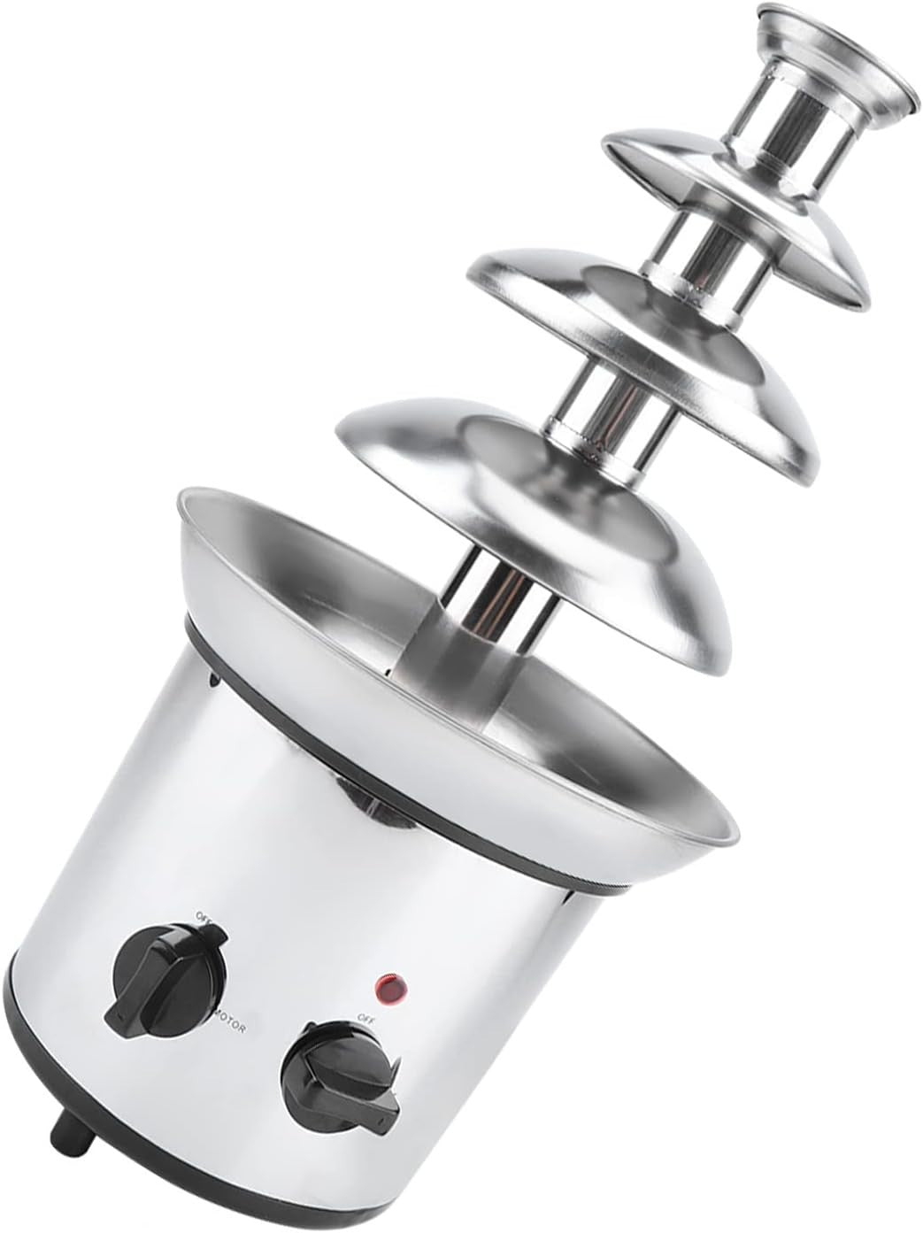 4 Tier Chocolate Fountain Machine Electric Fondue Melter Stainless