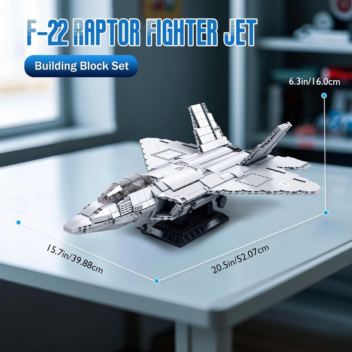 F-22 Raptor Jet Building Blocks Set – 1837 PCS Military Fighter Model Kit