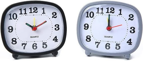 Silent Alarm Clock Non Ticking Large Display Night Light Snooze Bedside