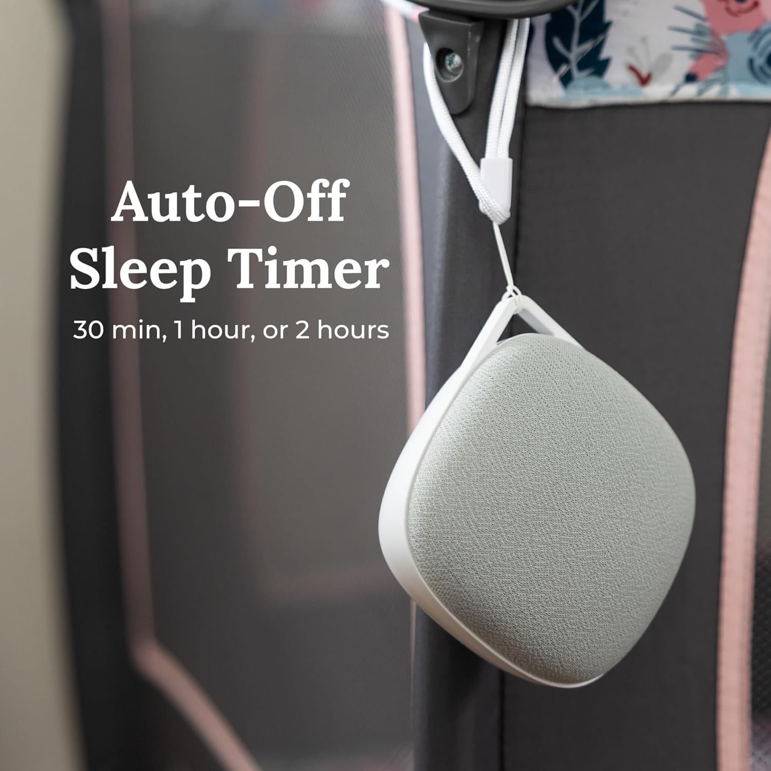 Portable Travel White Noise Machine with 6 Sounds & Sleep Timer for Adults & Bab