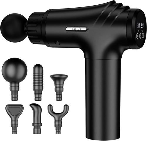 Deep Tissue Massage Gun Percussion Muscle Massager 30 Speeds 6 Heads