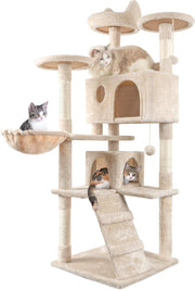 151cm Cat Tree Tower Multi Level Indoor Scratching Post Houses & Hammock