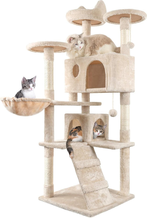 151cm Cat Tree Tower Multi Level Indoor Scratching Post Houses & Hammock