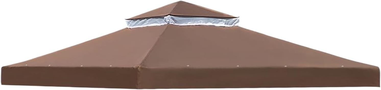 10x10Ft Double Tier Gazebo Canopy Waterproof Patio Roof Outdoor Shade Cover