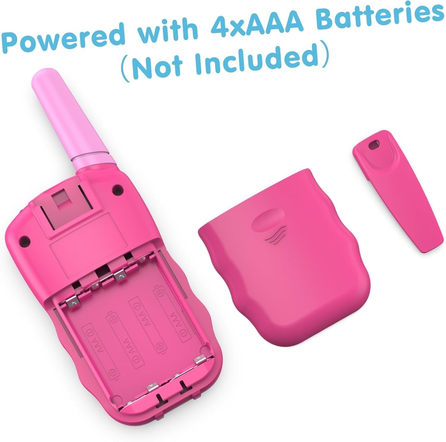 Kids Walkie Talkie Pink 8 Channel 3 Mile VOX LED Flashlight Toy
