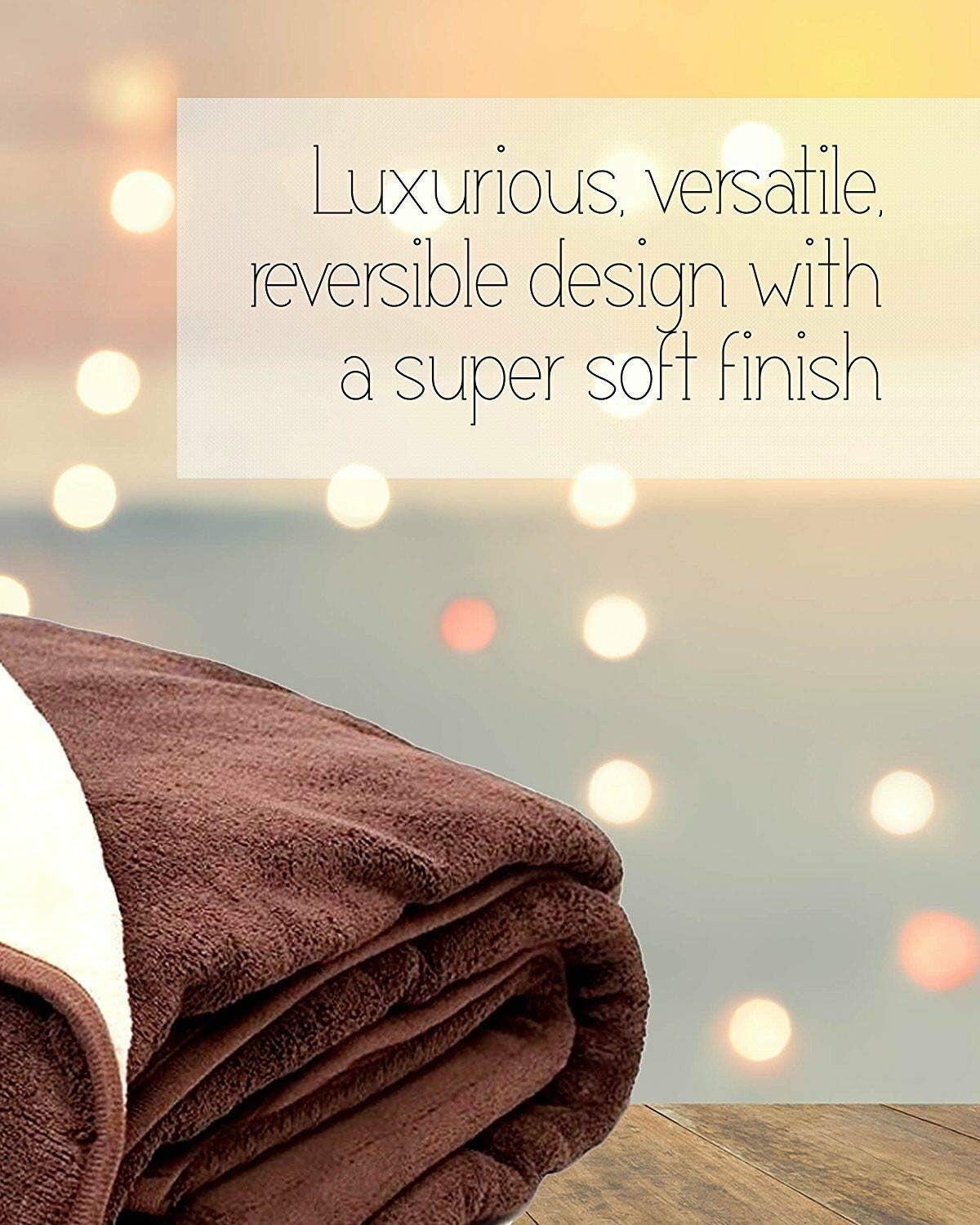 Electric Heated Throw Blanket 9 Heat Levels Timer Soft Fleece 160x120cm