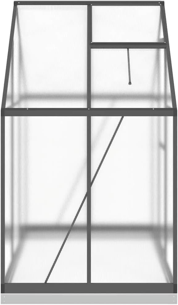 Walk-In Garden Greenhouse 169x114x202cm Anthracite Aluminium Frame