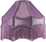 Victorian Empire Velvet Lampshade Lilac Tassel Pendant 30cm