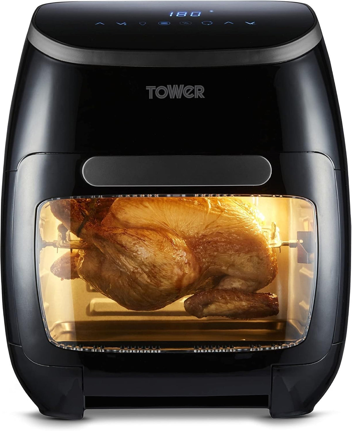 11L Digital Air Fryer Oven 10-in-1 Combo Rapid Cook Rotisserie 2000W Black