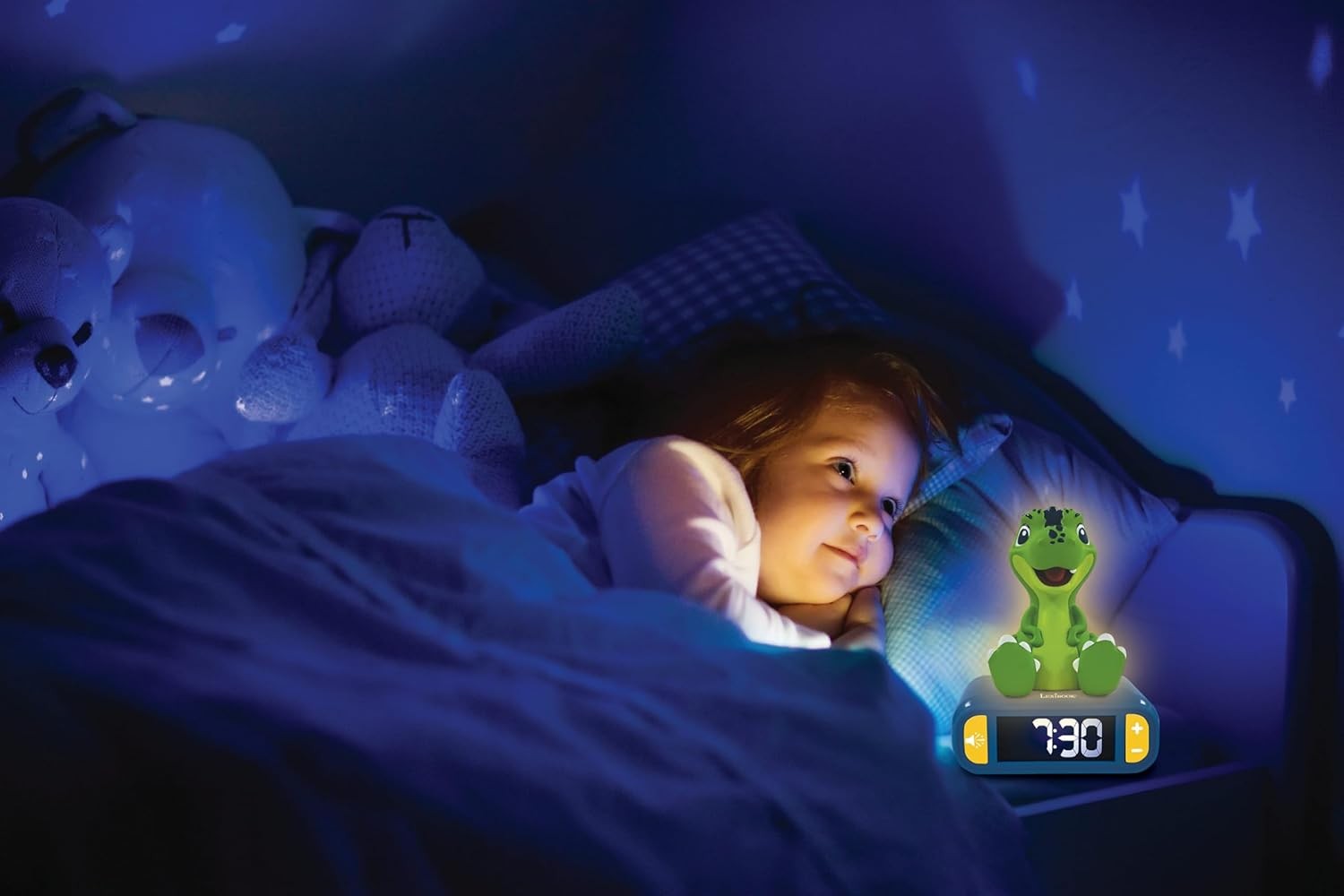 Kids Dinosaur Alarm Clock Night Light LED Display Snooze Bedroom
