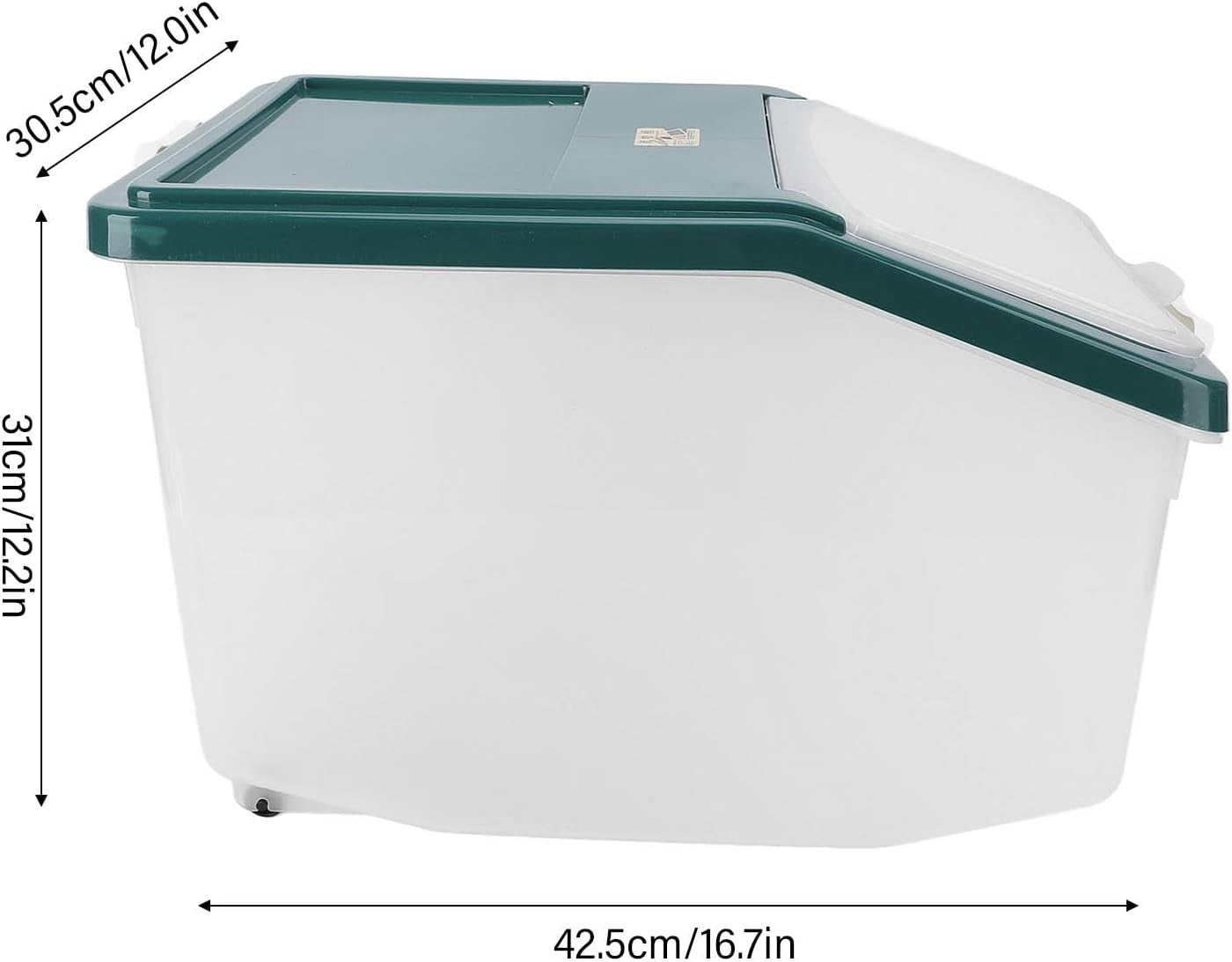 25KG Sealed Rice Storage Container Large Grain Flour Pet Food Bin