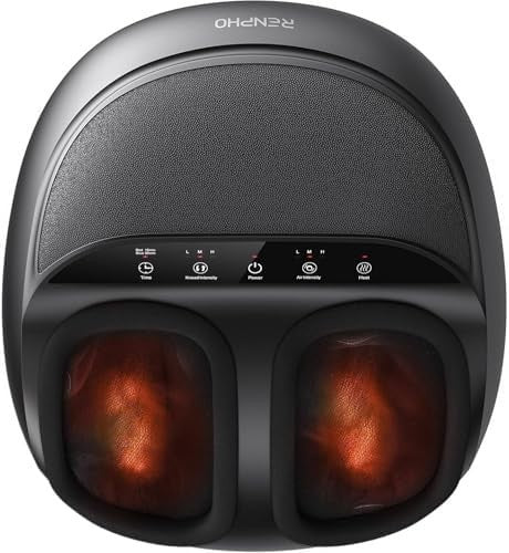 Shiatsu Foot Massager with Heat, Deep Kneading & Air Compression, Size 12