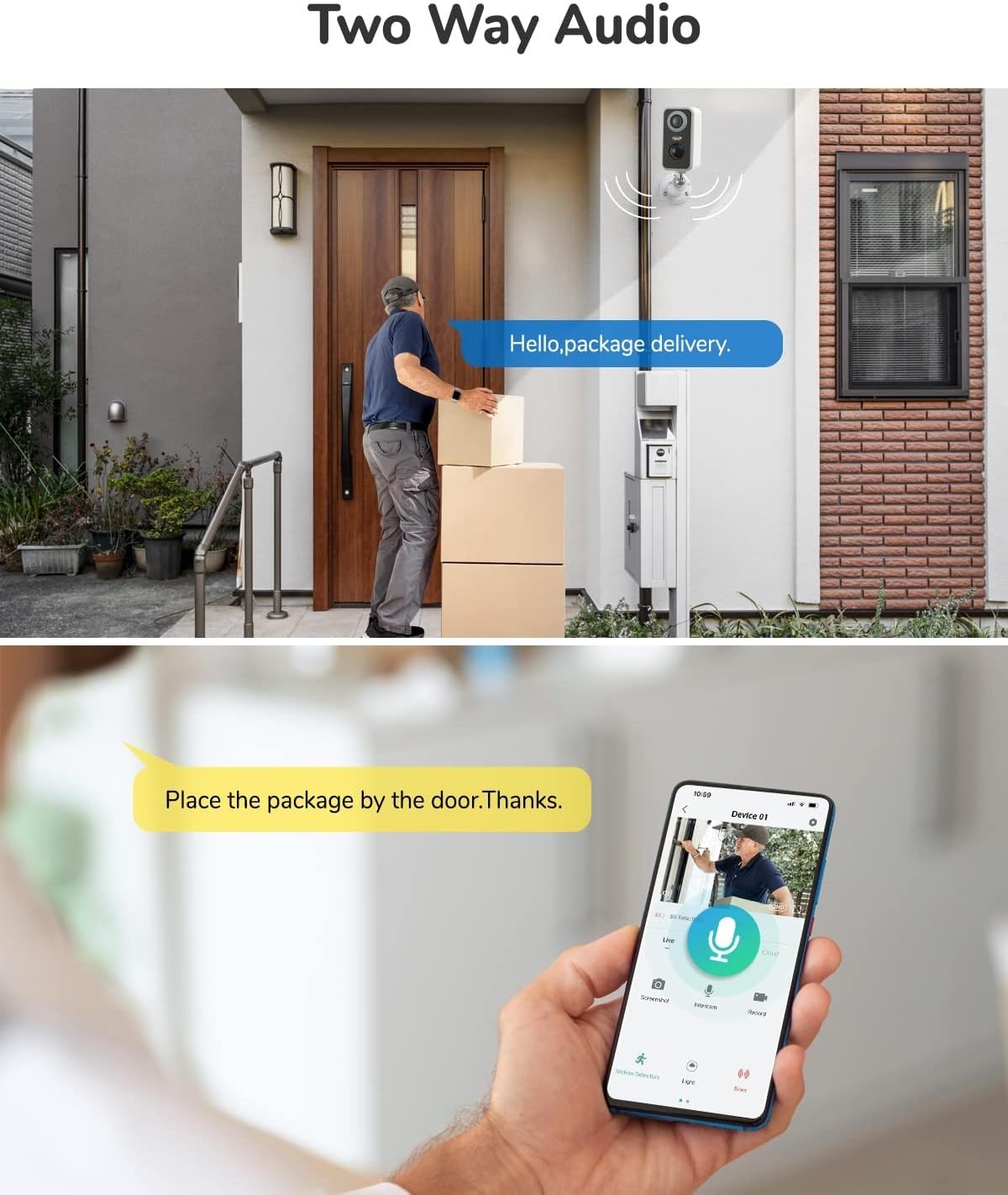 2K Wireless Security Camera Outdoor Battery WiFi Color Night Vision