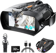 4" Night Vision Goggles 10x Zoom HD Display | Rechargeable 5000mAh Scope
