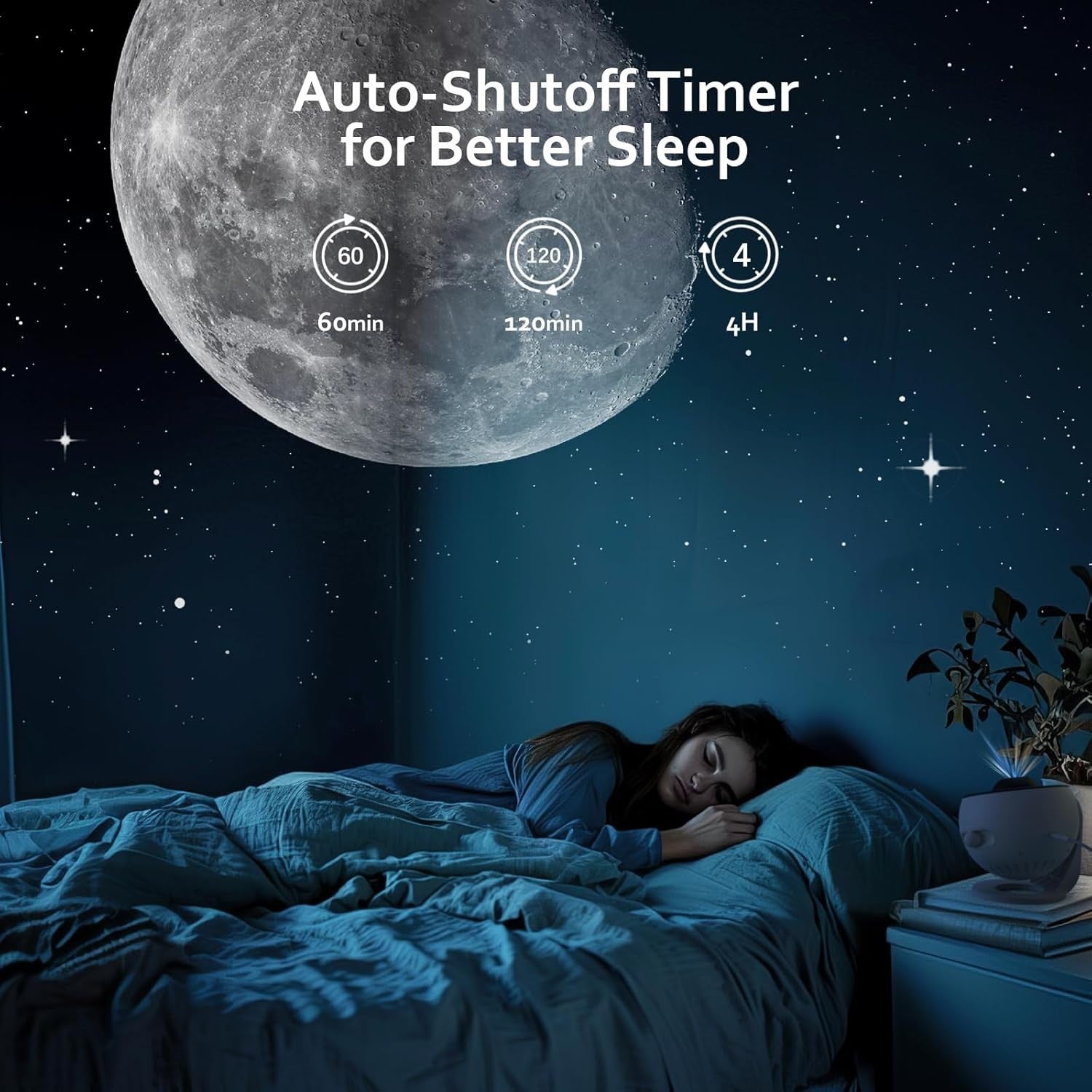5K Galaxy Star Projector Planetarium Night Light 3 HD Glass Slides